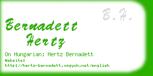 bernadett hertz business card